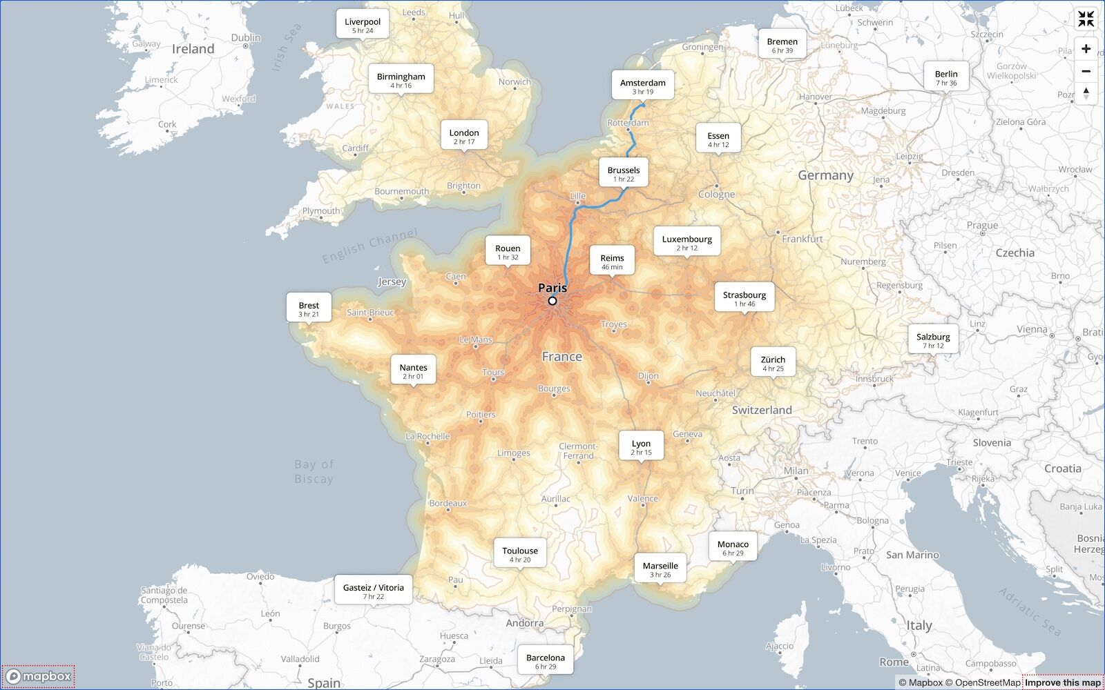 Chronotrains-Paris-Amsterdam