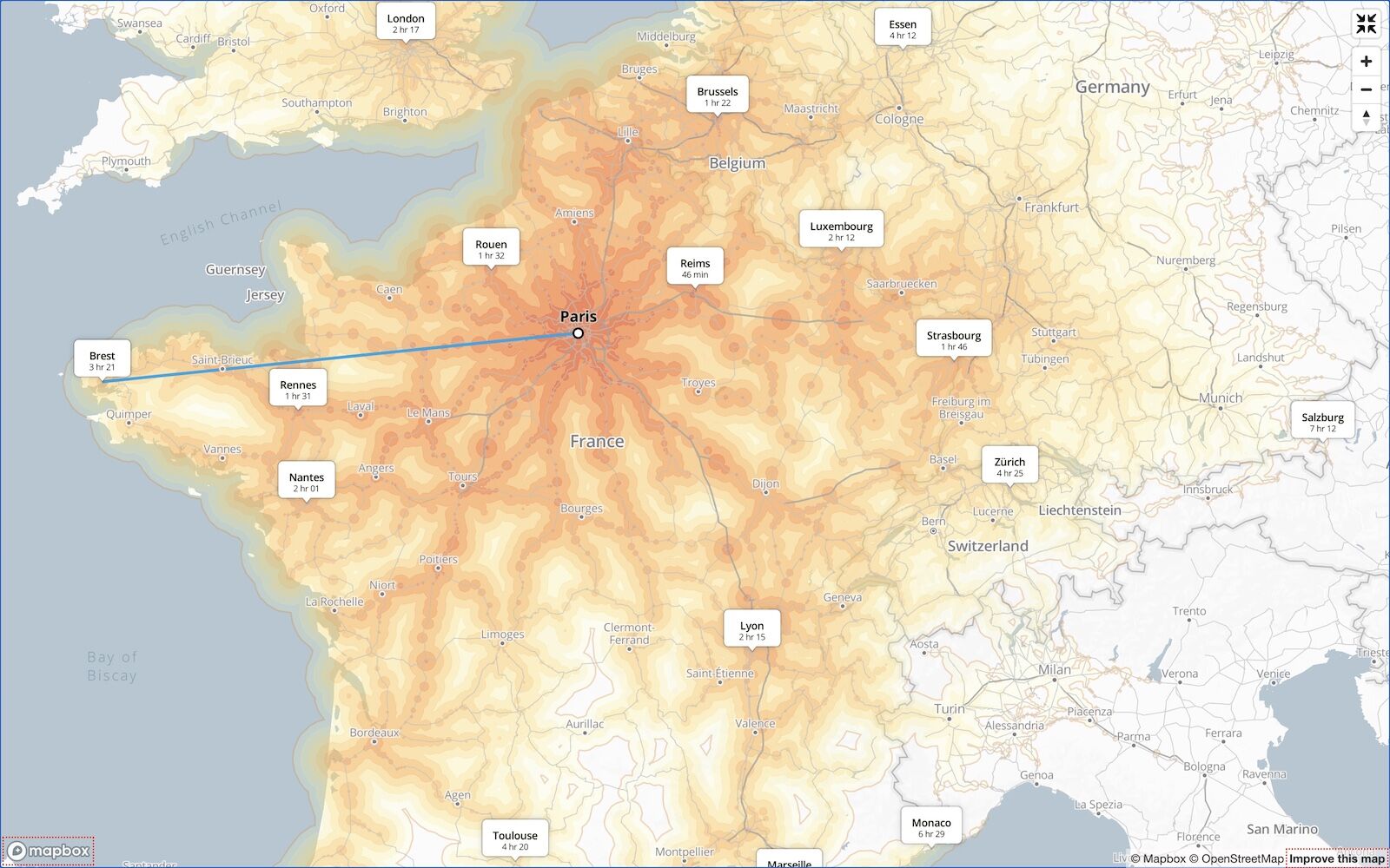 Chronotrains-Paris-Brest