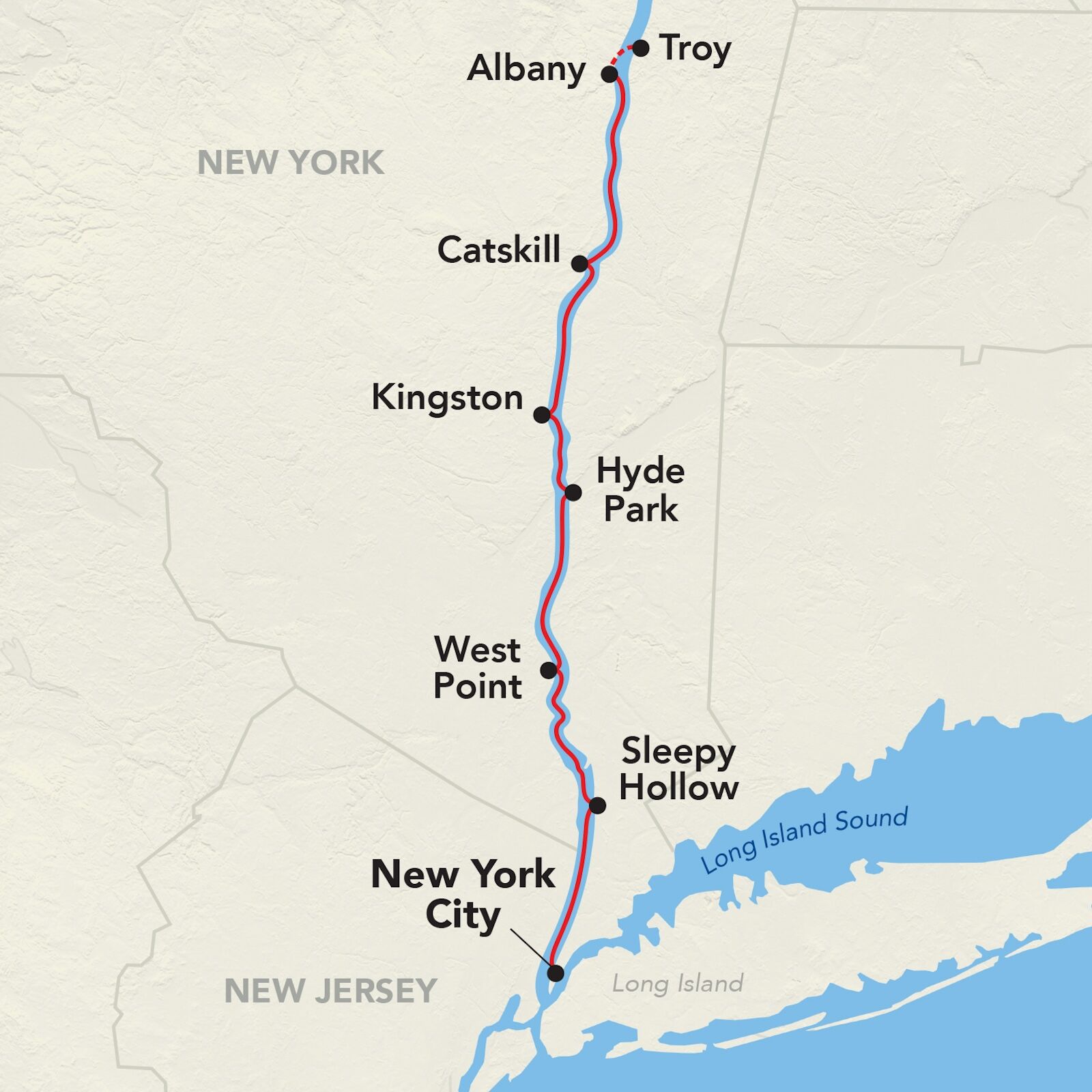 American-Cruise-Lines-Hudson-River-Cruise-map-itinerary