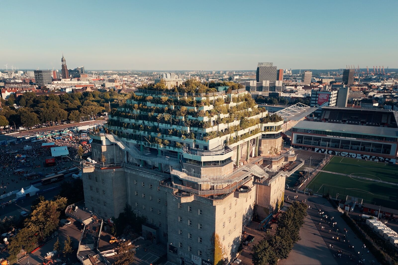 Hamburg-Bunker-Aerial-view