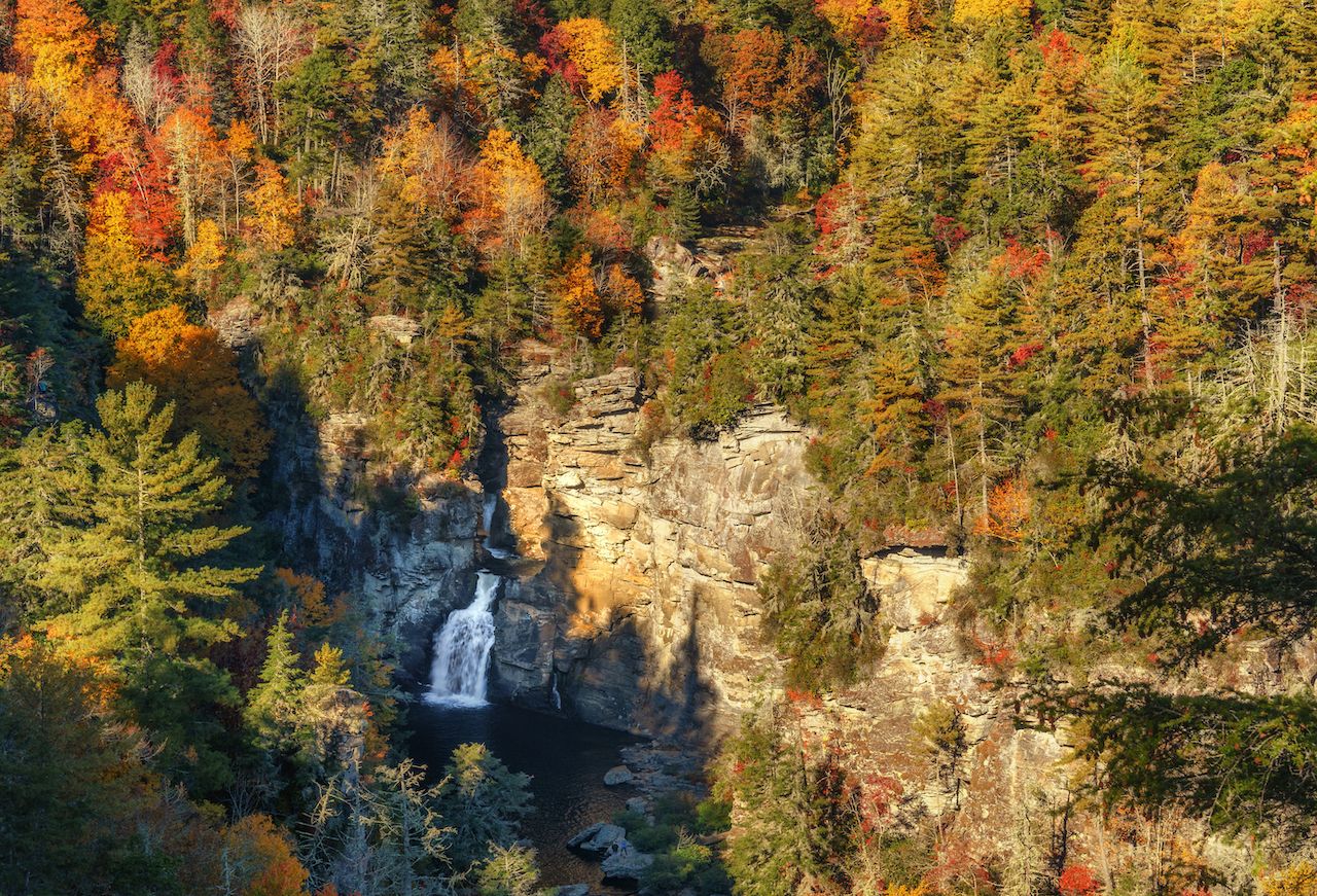 Linville-Falls-at-Autumn-from-Erwins-View-North-Carolina