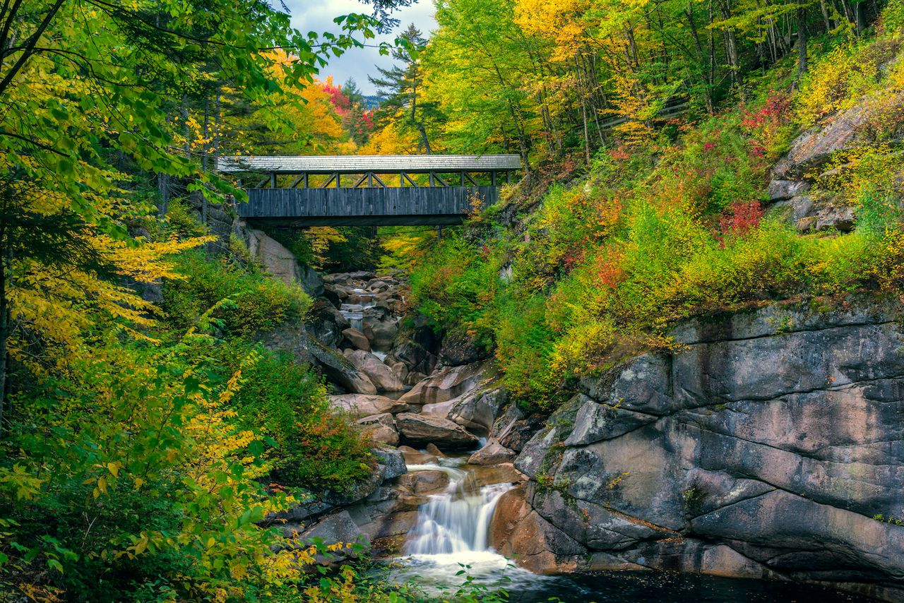 Sentinel-Pine-Covered-Bridge-near-Lincoln-New-Hampshire